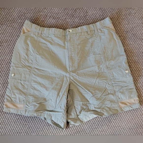 Men's Columbia PFG Performance Fishing Gear Cargo Shorts Khaki Hiking Large - Picture 1 of 5